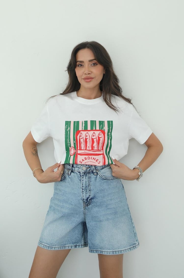 Sardines Baskılı Tişört