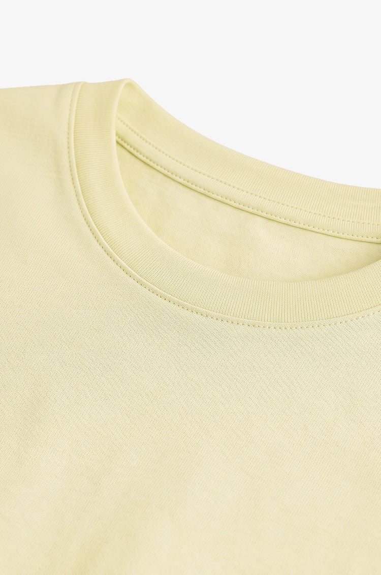 Sarı Tinta Bisiklet Yaka İnce Sweatshirt