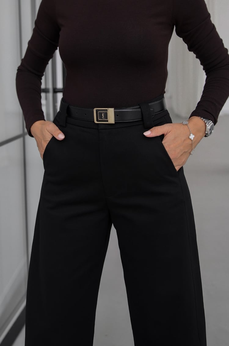 Siyah Barrel Pantolon