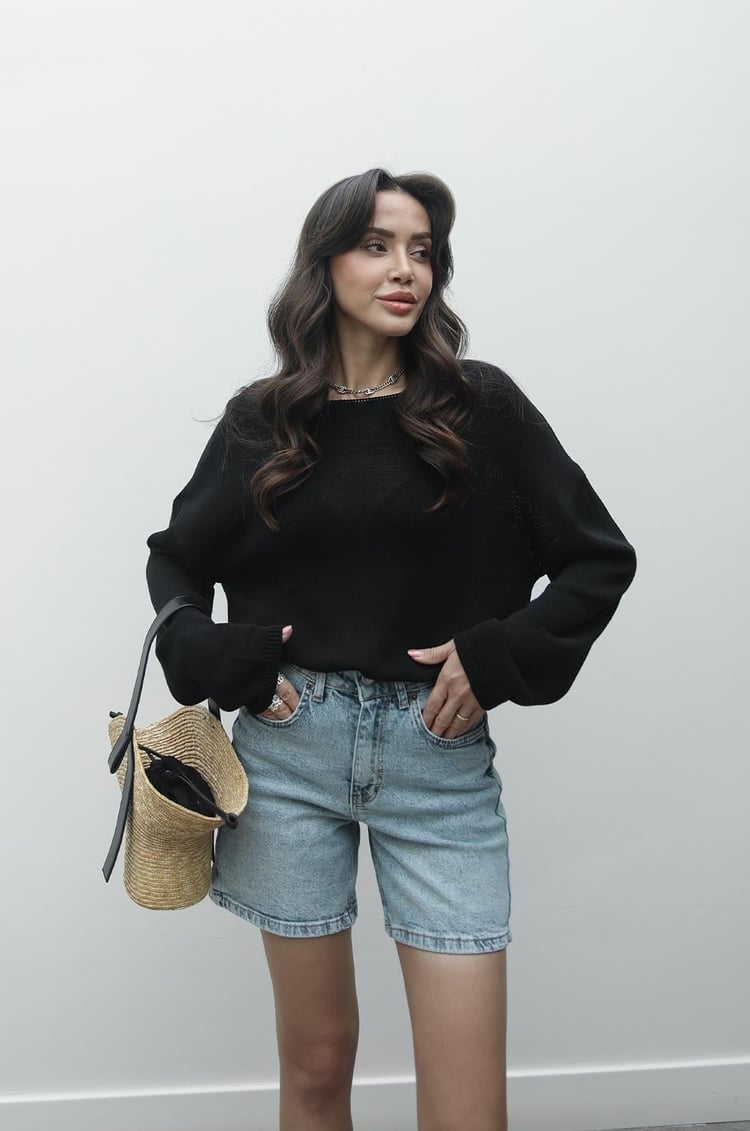 Siyah Bennet Triko