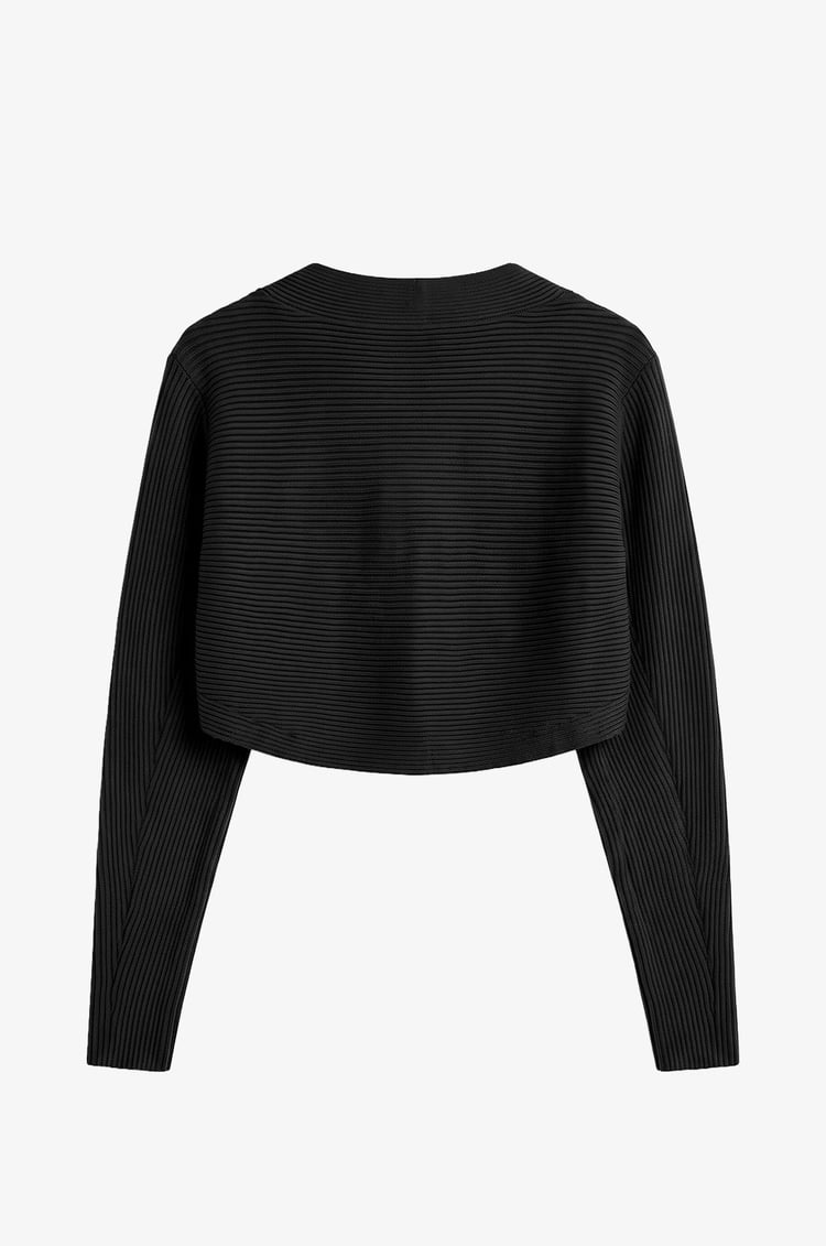 Siyah Boğazlı Bluz Bolero Triko Takım