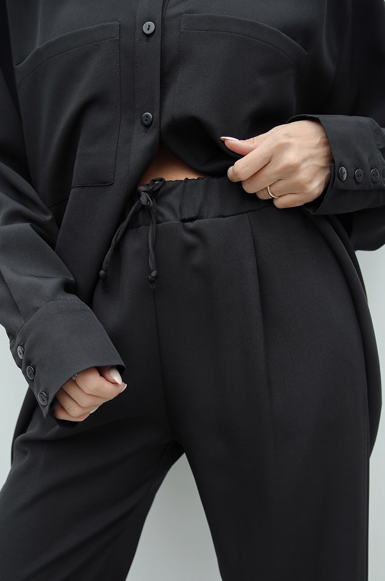 Siyah Casual Takım