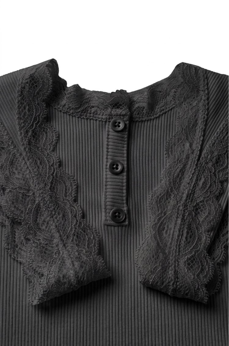 Siyah Chic Dantelli Atlet