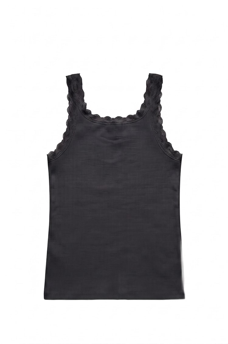 Siyah Chic Dantelli Atlet