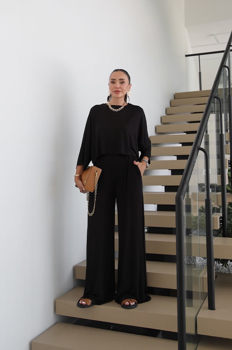 Siyah Cora Bluz Pantolon Takım