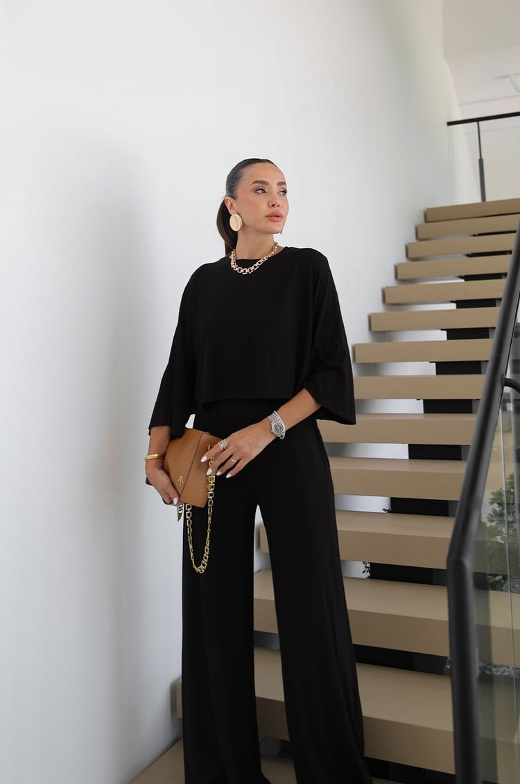 Siyah Cora Bluz Pantolon Takım