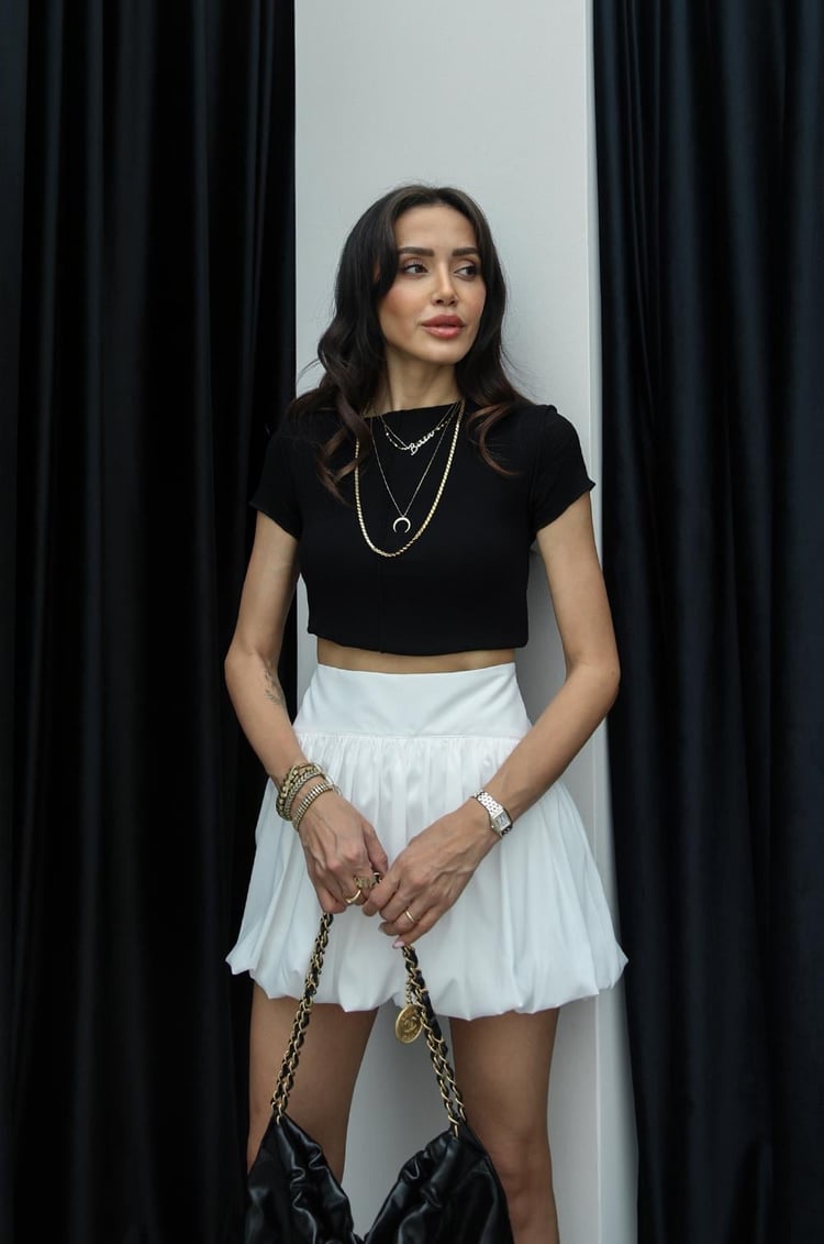 Siyah Ebba Ters Dikişli Bluz