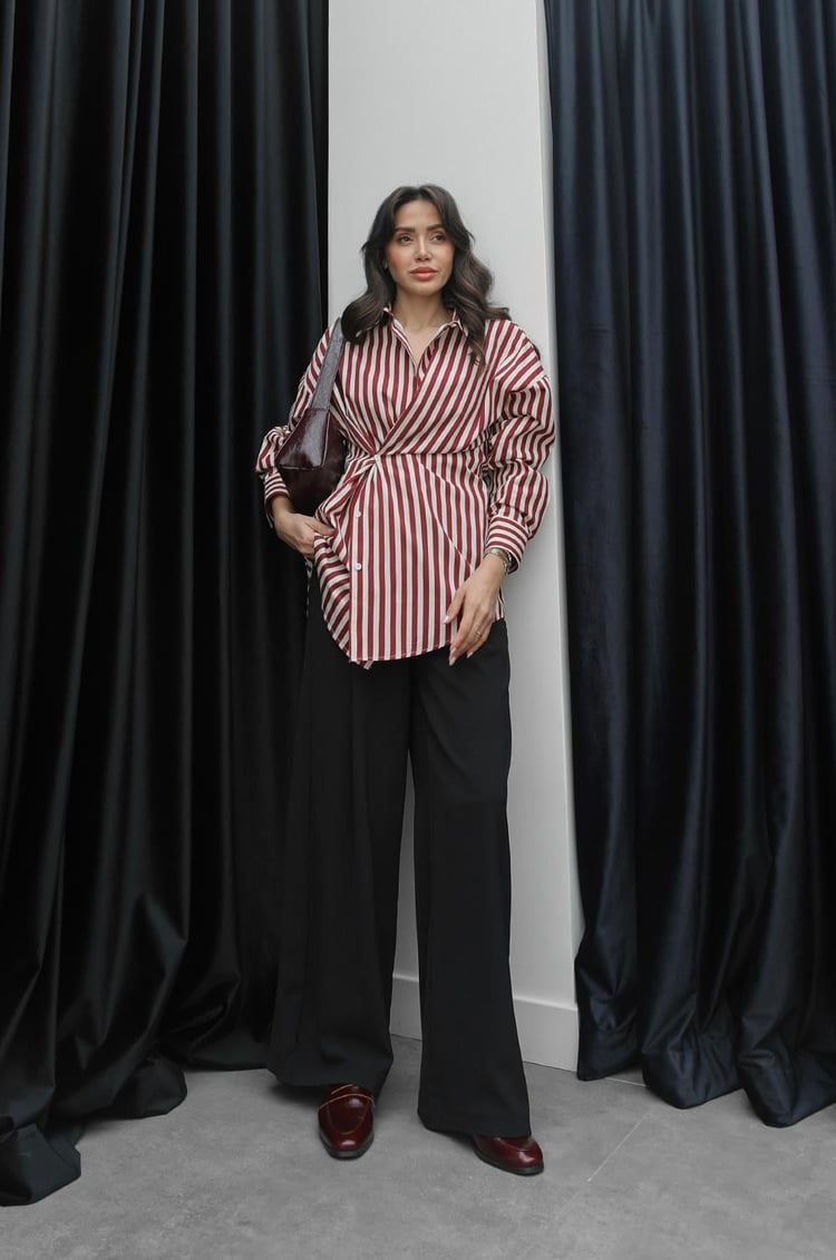Siyah Fallon Palazzo Pantolon
