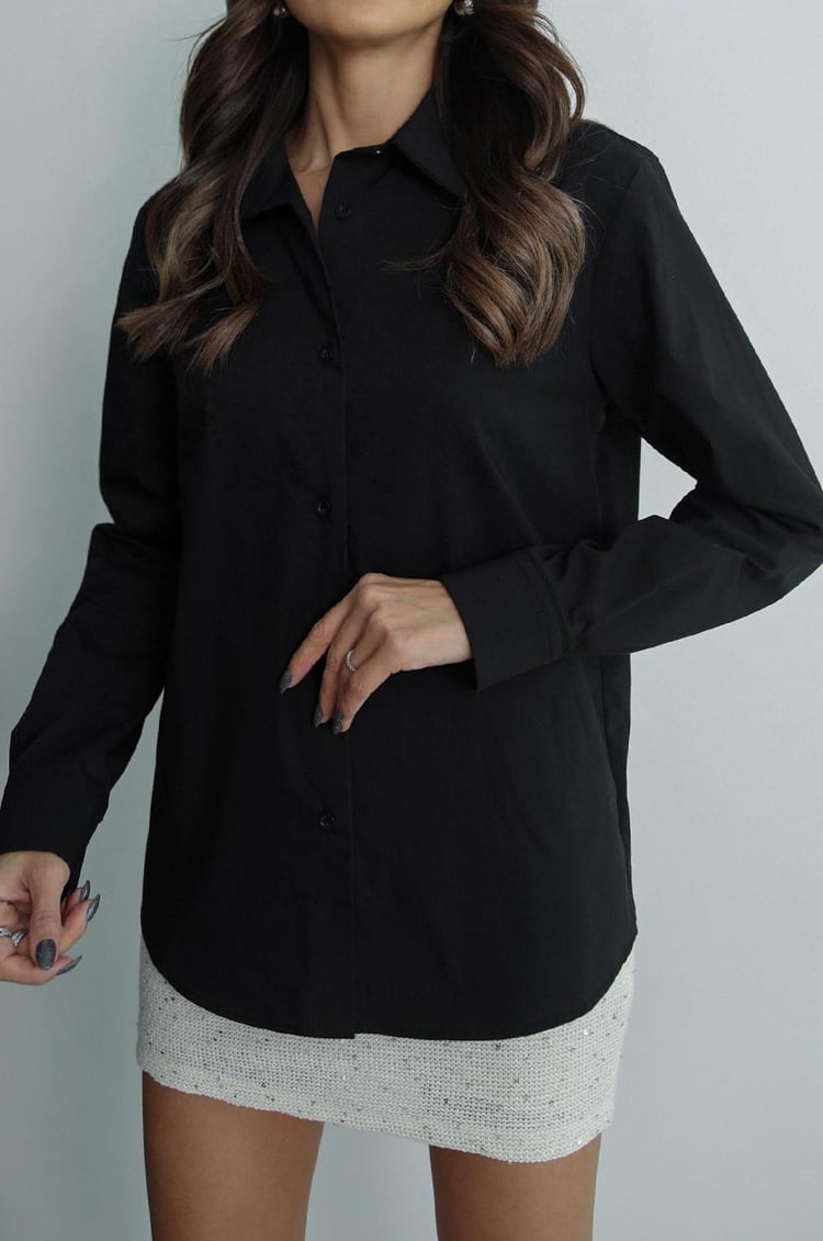 Siyah Fit Basic Premium Gömlek