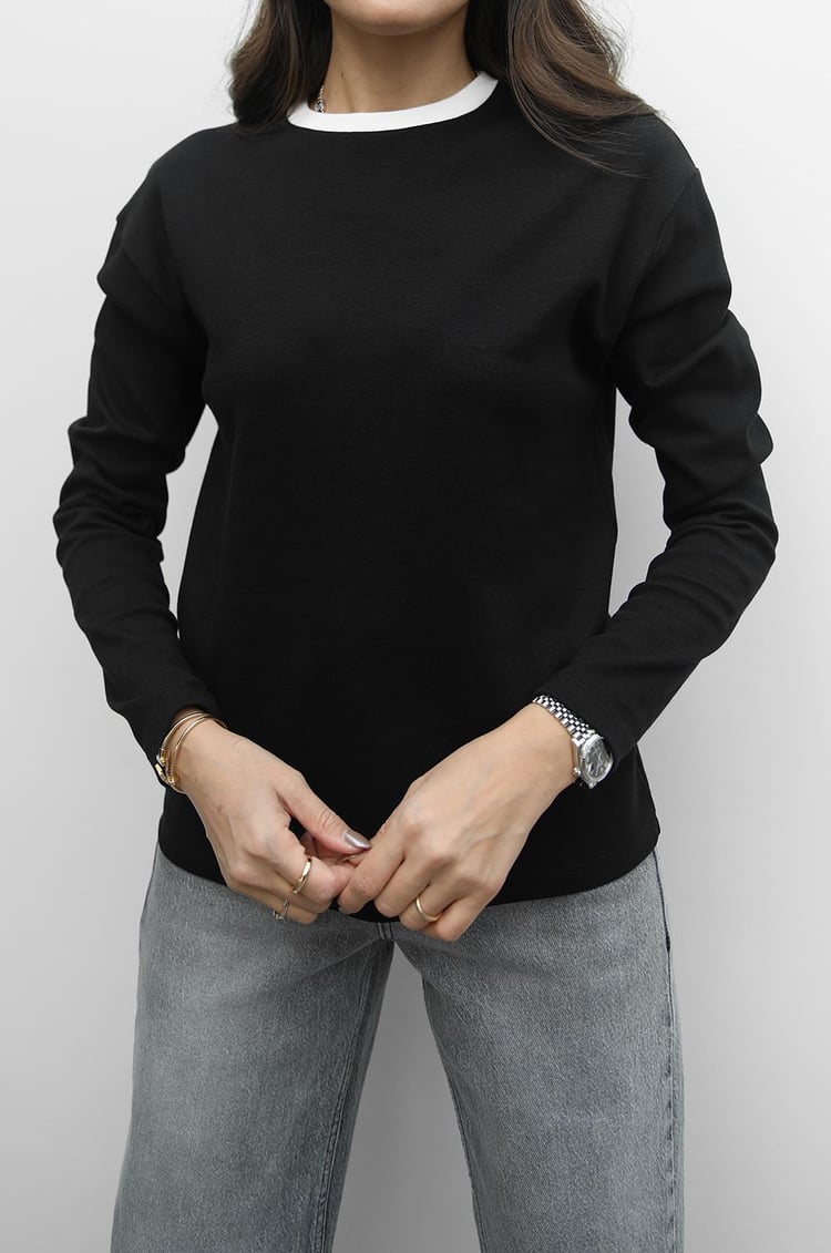 Siyah Glover Biyeli Sweatshirt