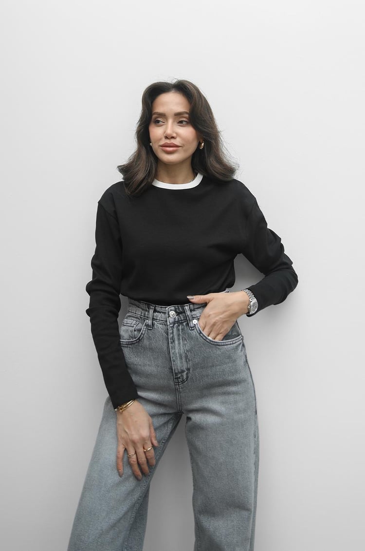 Siyah Glover Biyeli Sweatshirt