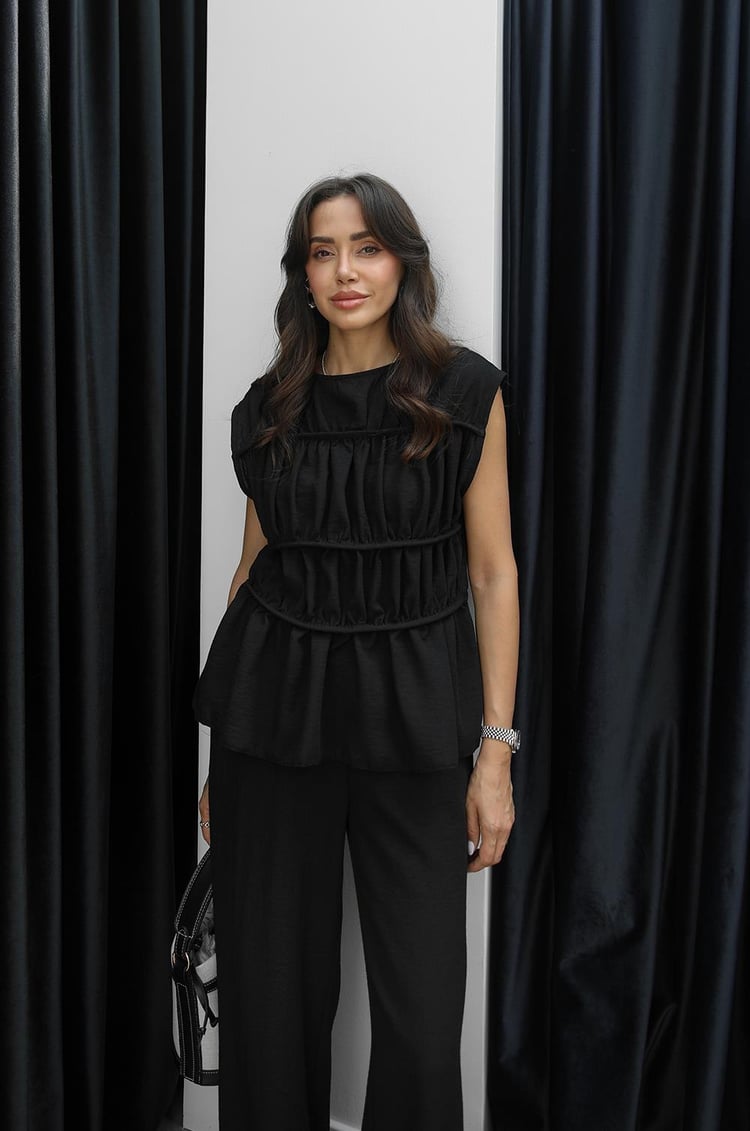 Siyah Layer Bluz Pantolon Takım