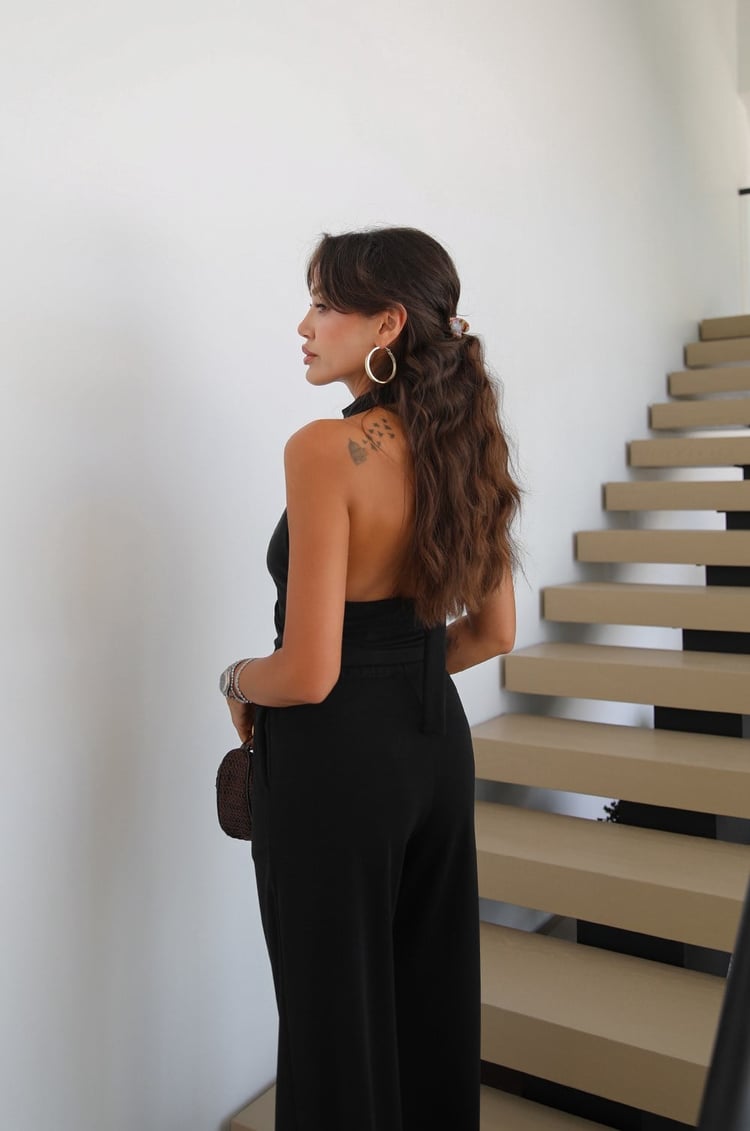 Siyah Lyon Bluz Pantolon Takım