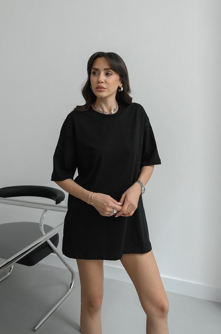 Siyah Oversize Basic Tişört