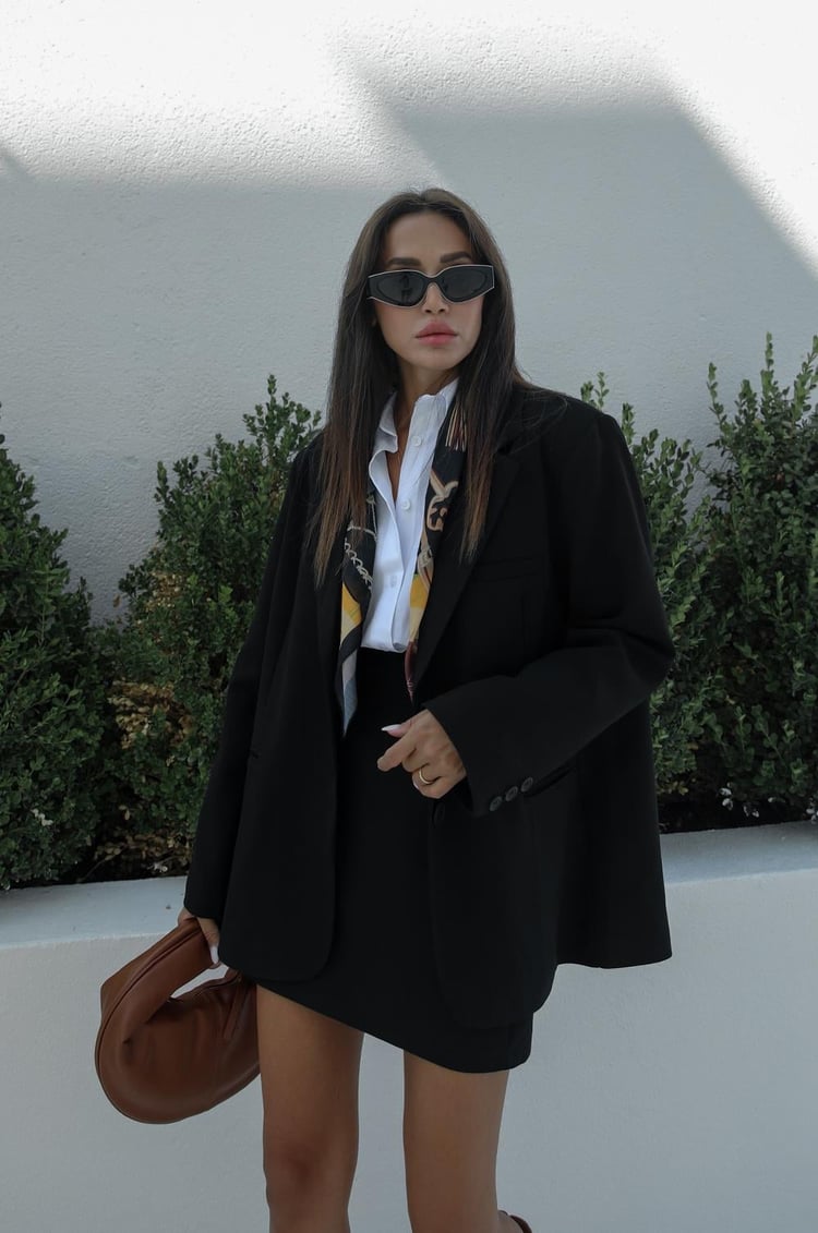 Siyah Oversize Blazer Ceket