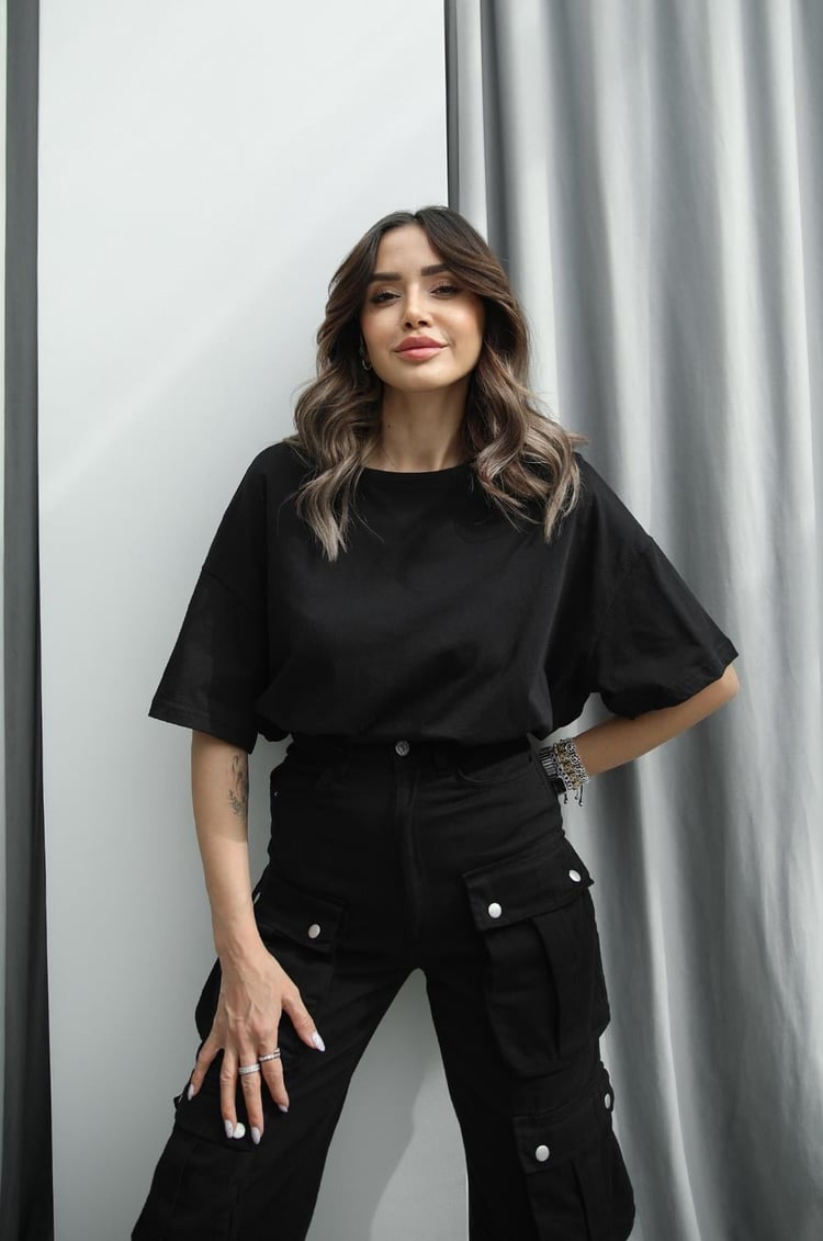 Siyah Oversize Tişört