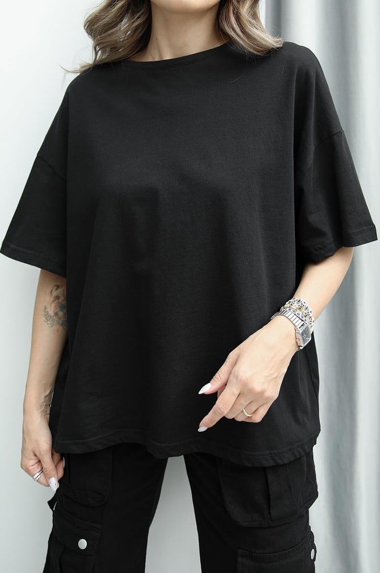 Siyah Oversize Tişört