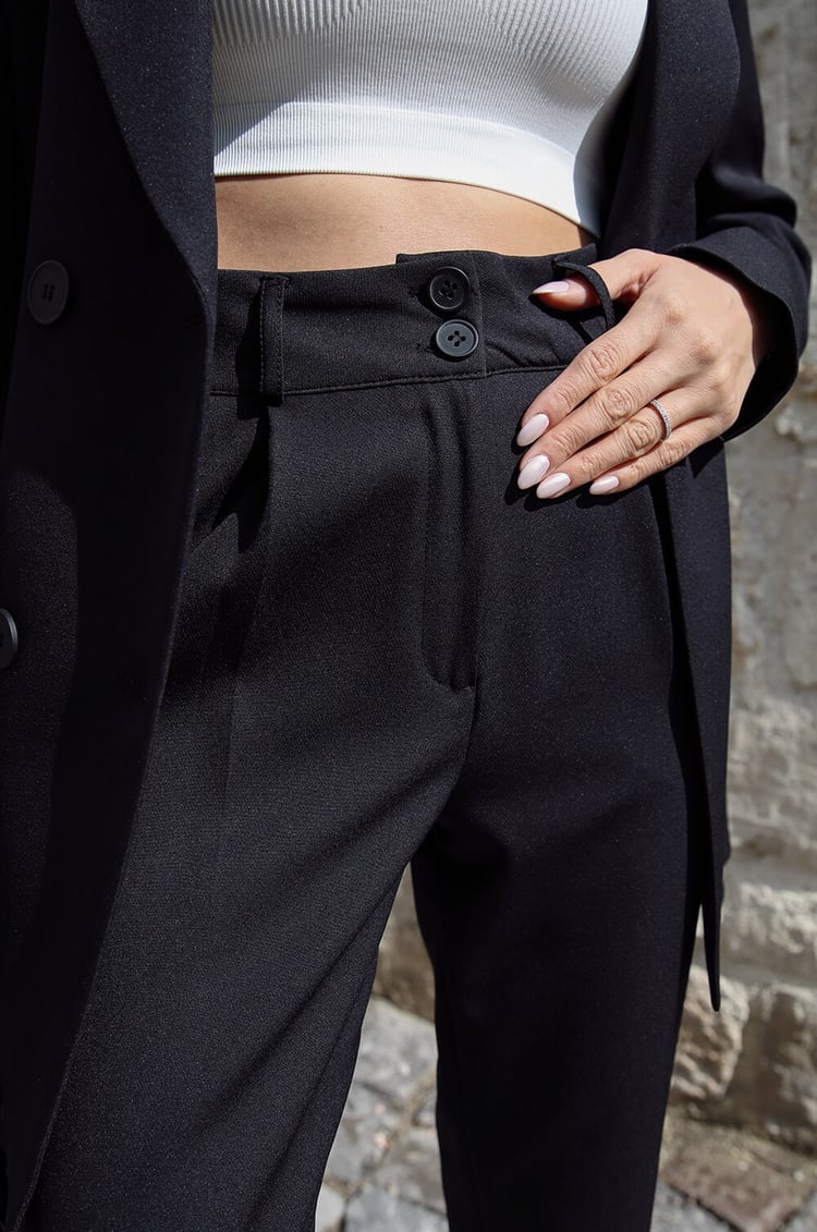 Siyah Pantolon Blazer Takım