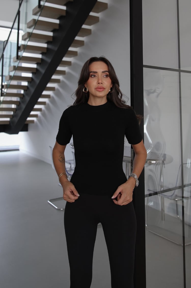 Siyah Ruby Fit Modal Bluz