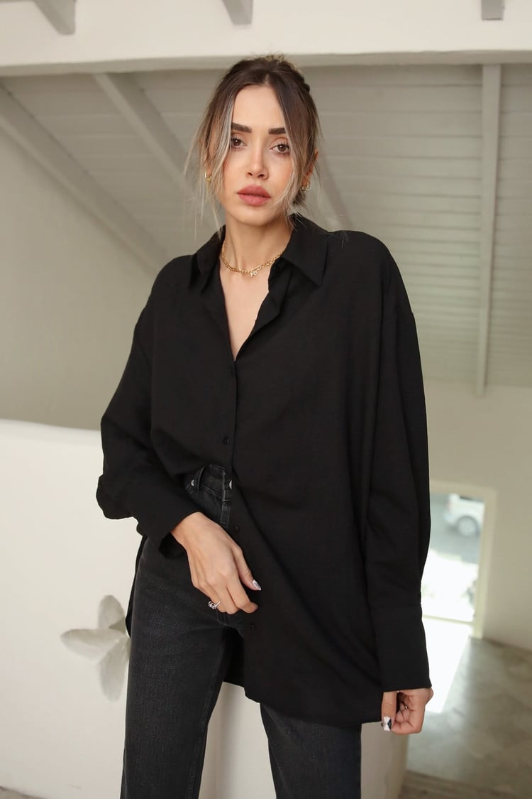 Siyah Salaş Gömlek
