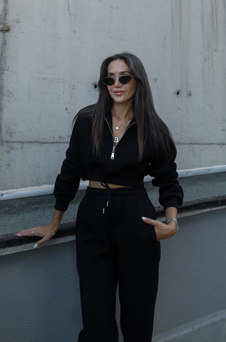 Siyah Sharon Eşofman Takım