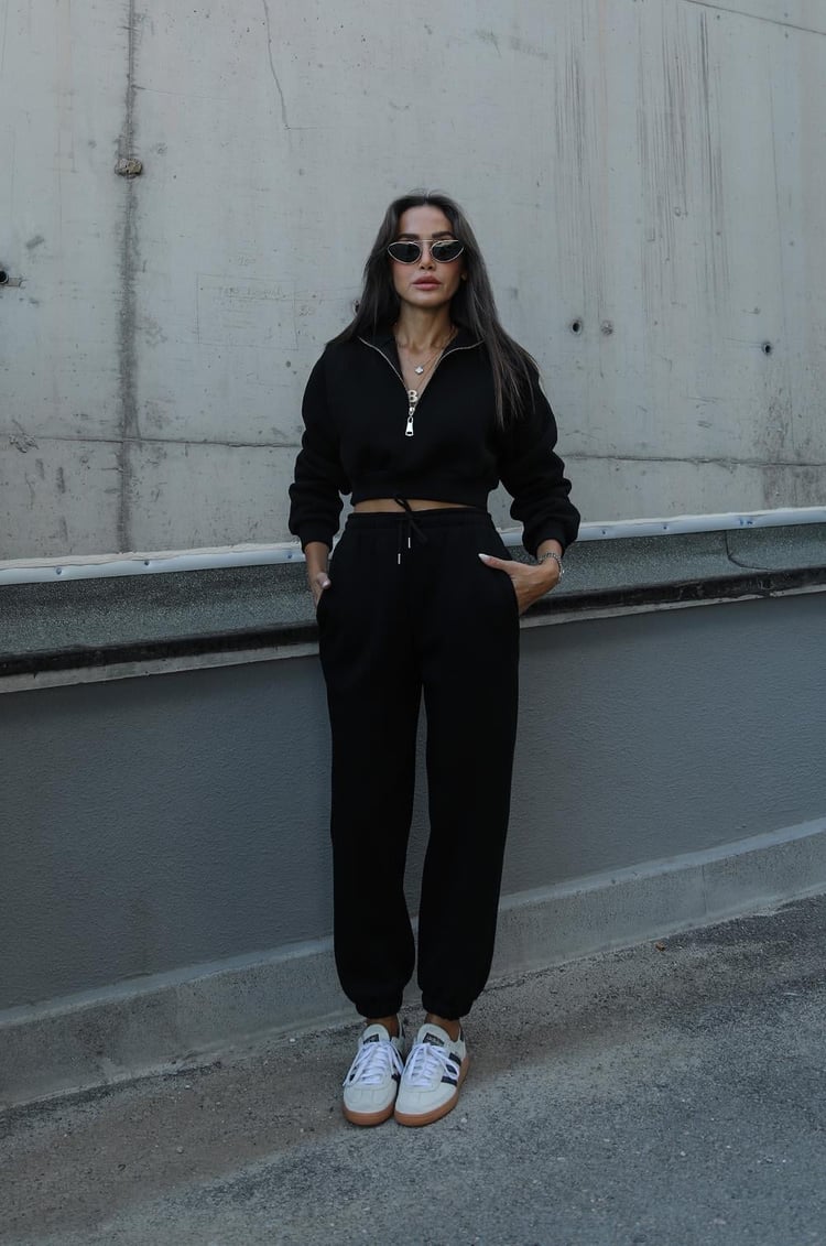 Siyah Sharon Eşofman Takım