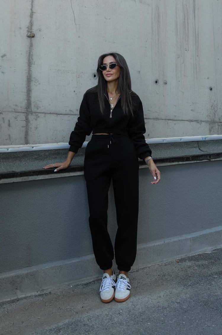 Siyah Sharon Eşofman Takım