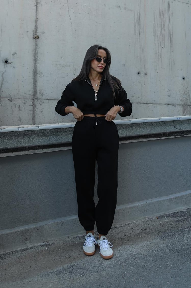 Siyah Sharon Eşofman Takım