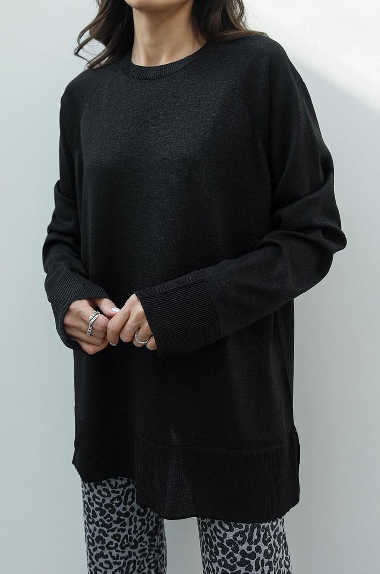 Siyah Simli Basic Kazak