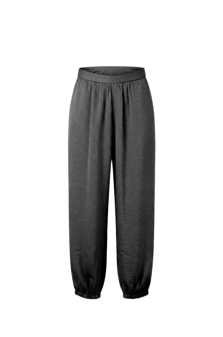 Siyah Soho Bomber Ceket Pantolon Saten Takım