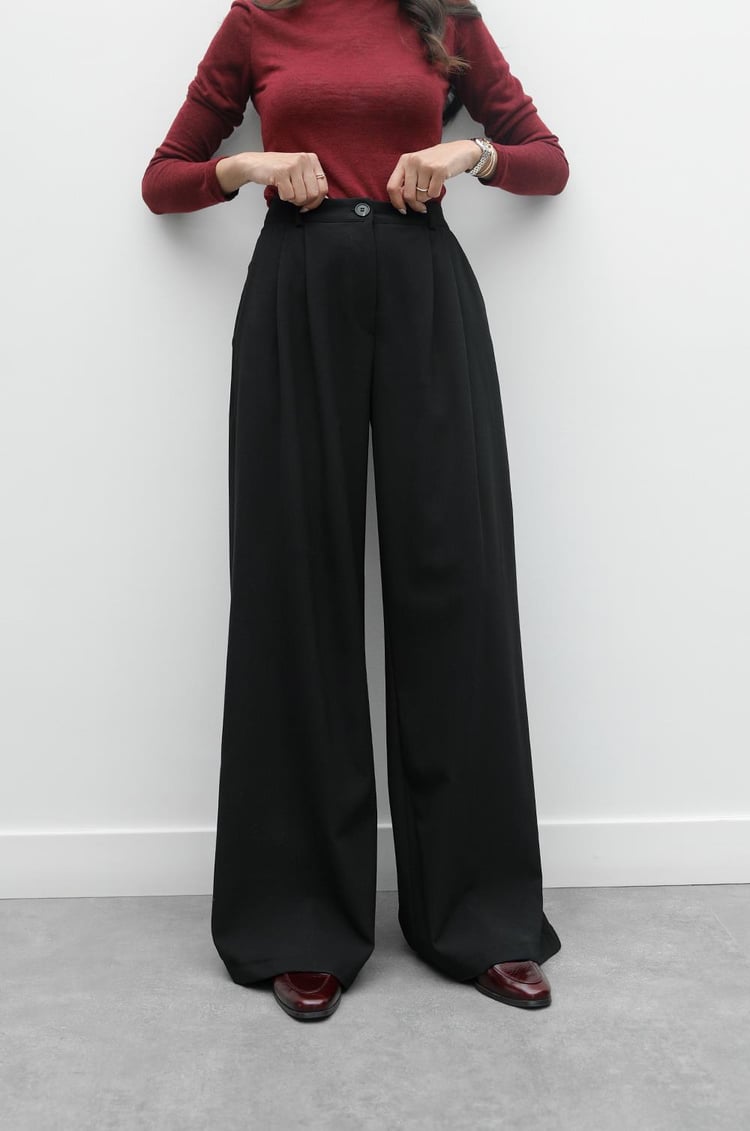 Siyah Tek Düğme Blazer Pantolon Takım