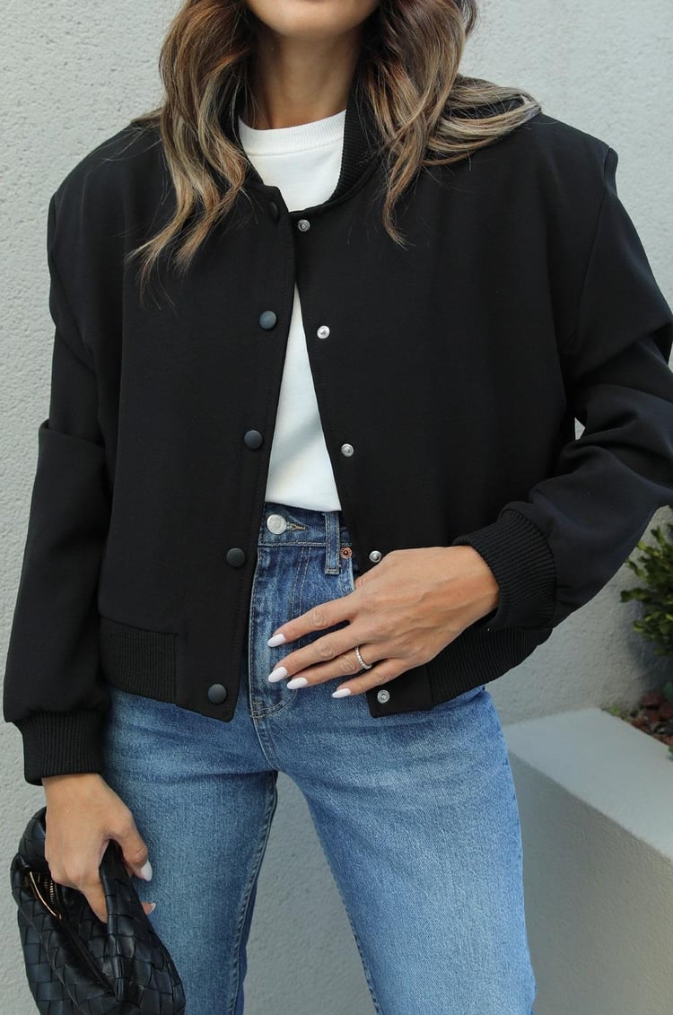 Siyah Vanessa Bomber Ceket