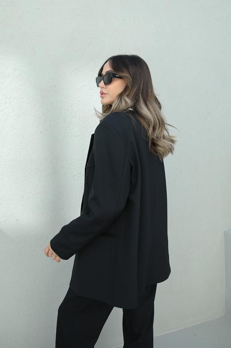Siyah Vatkalı Odeon Premium Blazer Ceket