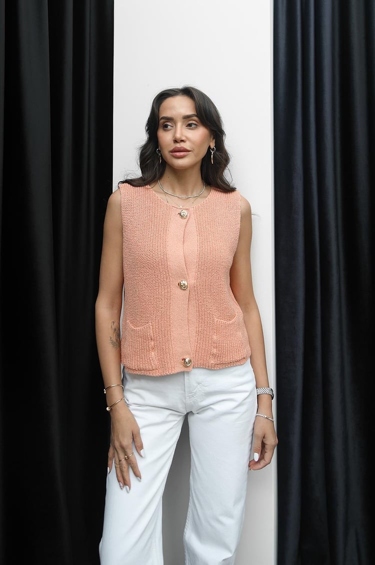 Somon Triko Bluz Yelek