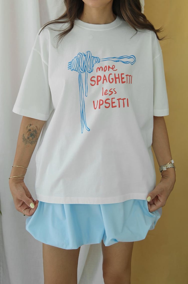 Speghetti Baskılı Tişört