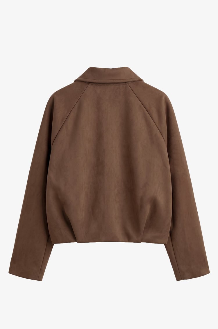 Taba Torba Cepli Süet Bomber Ceket