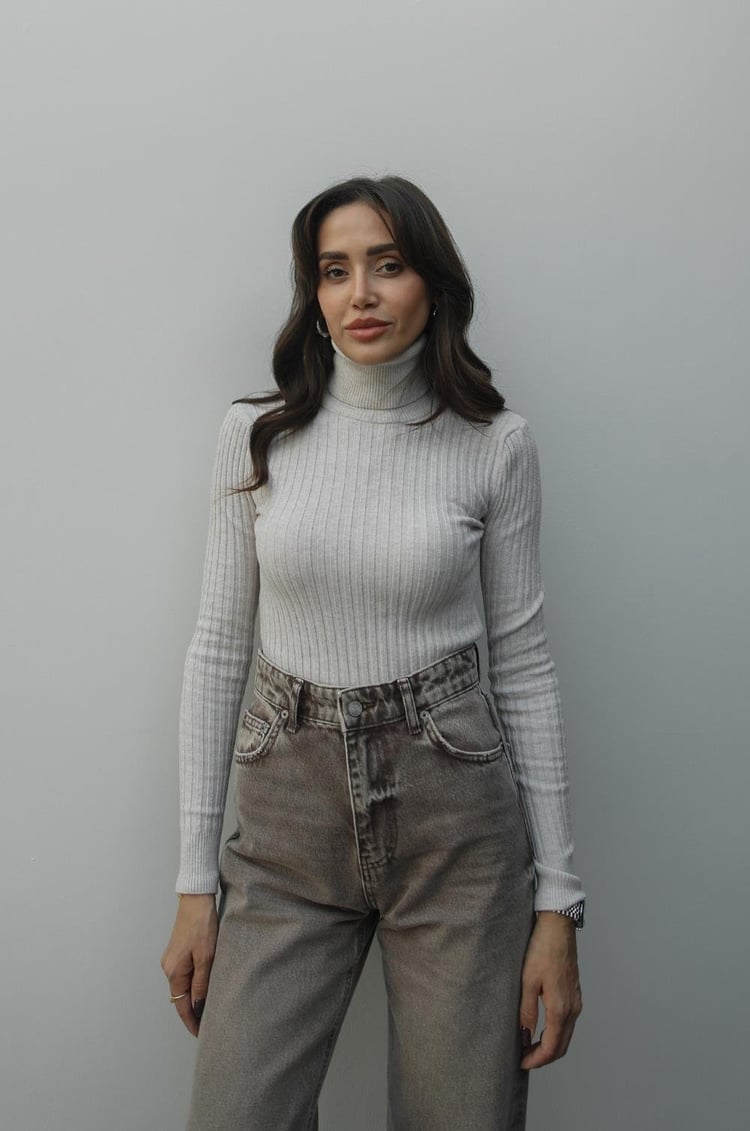 Taş Rengi Graham Fitilli Balıkçı Triko