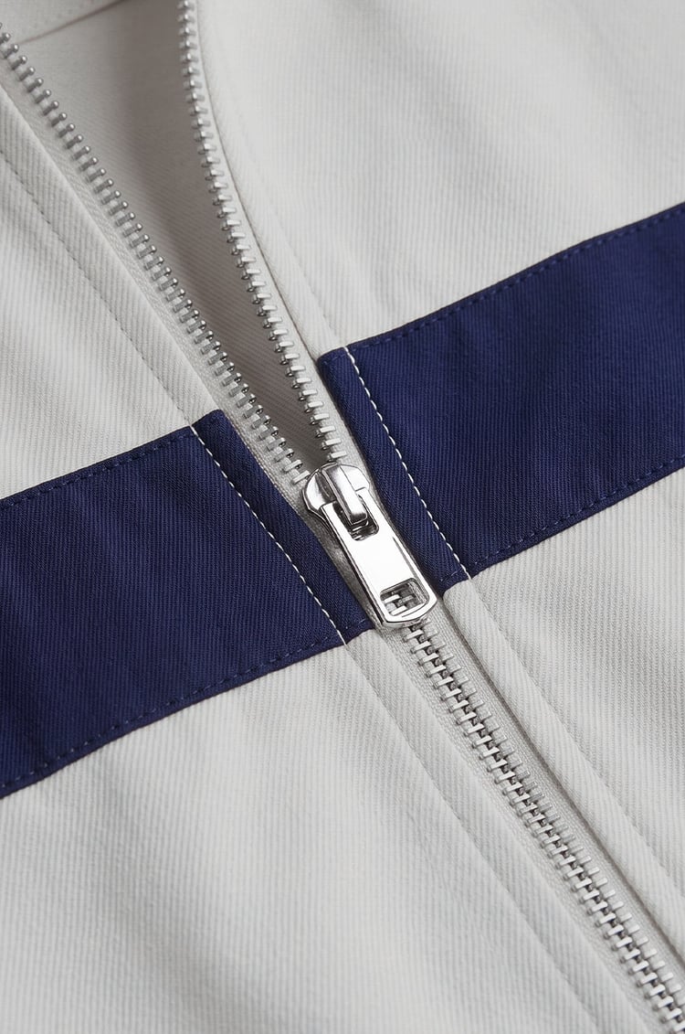 Bej Kontrast Detaylı Gabardin Ceket