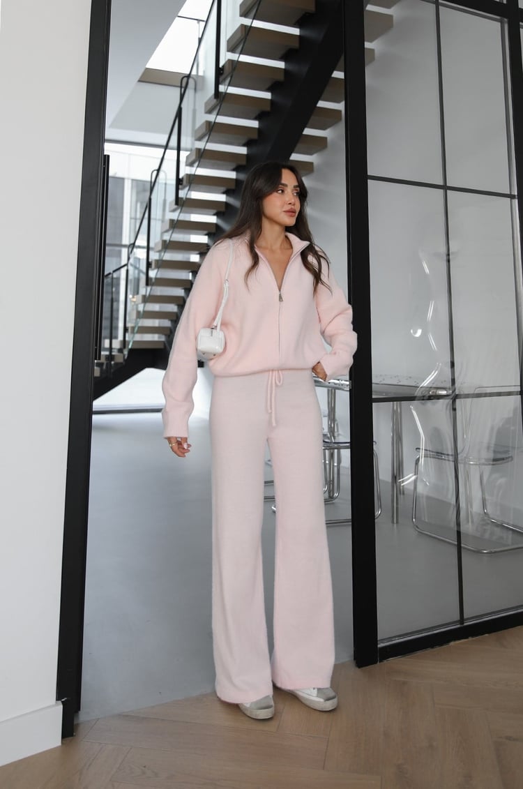 Toz Pembe Kavya Çift Fermuarlı Yumoş Takım