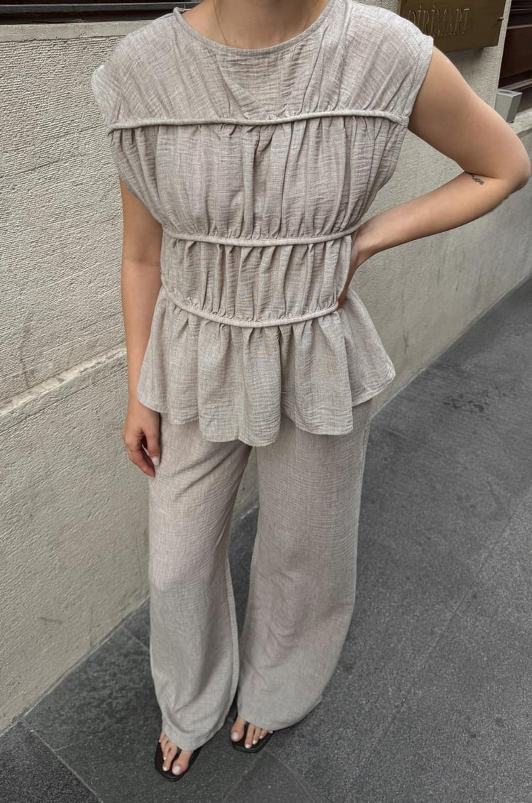 Vizon Layer Bluz Pantolon Takım