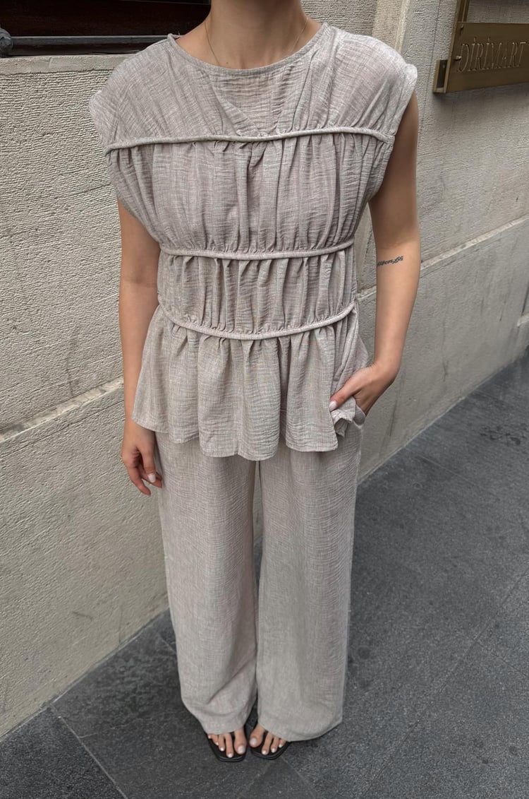 Vizon Layer Bluz Pantolon Takım