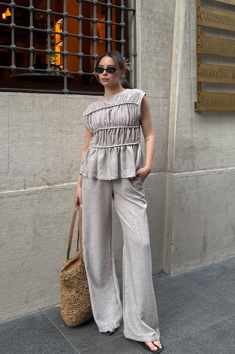 Vizon Layer Bluz Pantolon Takım