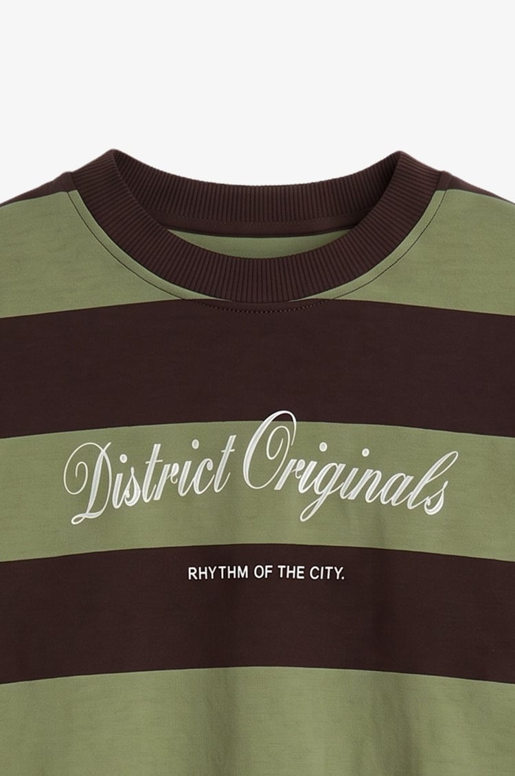 Yeşil District Originals Baskılı Sweatshirt