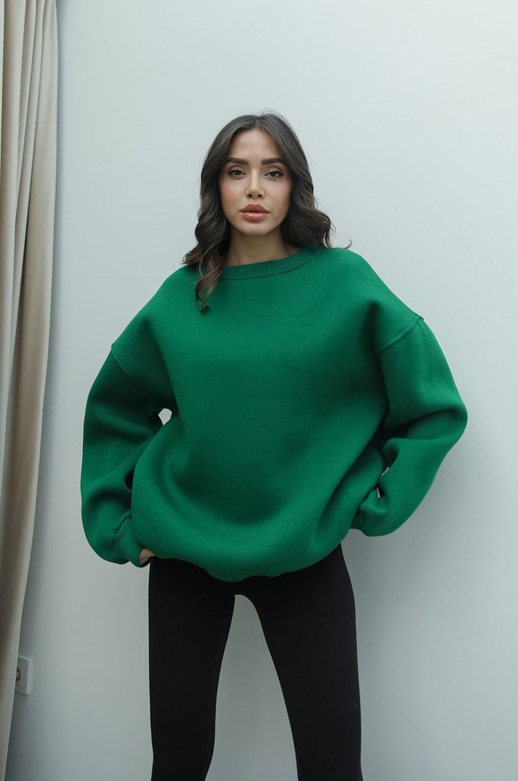 Yeşil Ella Oversize Sweatshirt