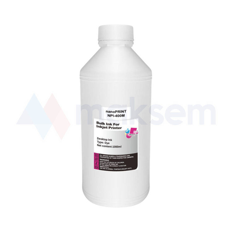 Kırmızı Mürekkep Dye (Ink) 1000ml GT52M 3YP61AE NPI-400M, HP Ink Tank Wireless 410 411 412 415 416