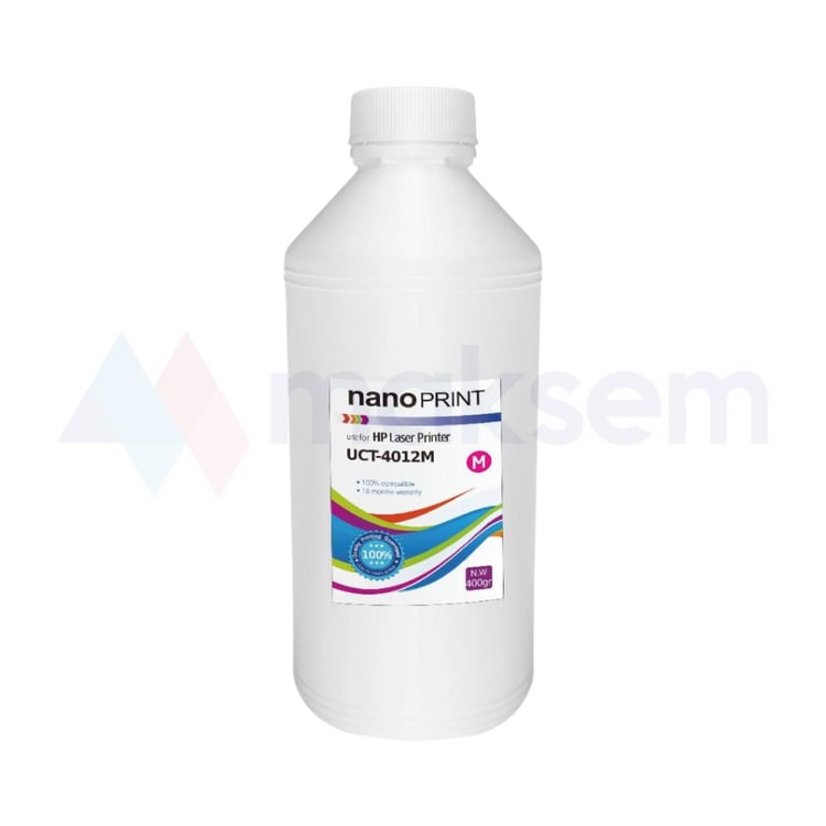 Kırmızı Toner Tozu (Toner Powder) 400gr UCT-4012M nanoPRINT, HP Universal Renkli