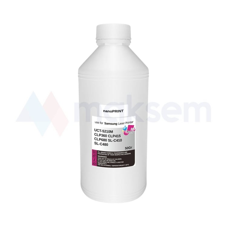 Kırmızı Toner Tozu (Toner Powder) 50gr UCT-5210M nanoPRINT, Samsung CLP-360 CLP-415 CLP-680