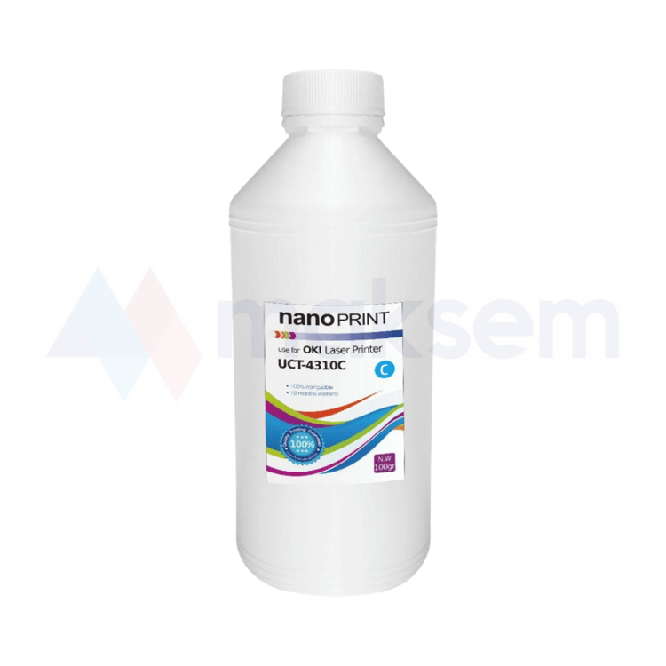 Mavi Toner Tozu (Toner Powder) 100gr UCT-4310C nanoPRINT, OKI C301 C310 C312 C321 C330 C510 C511