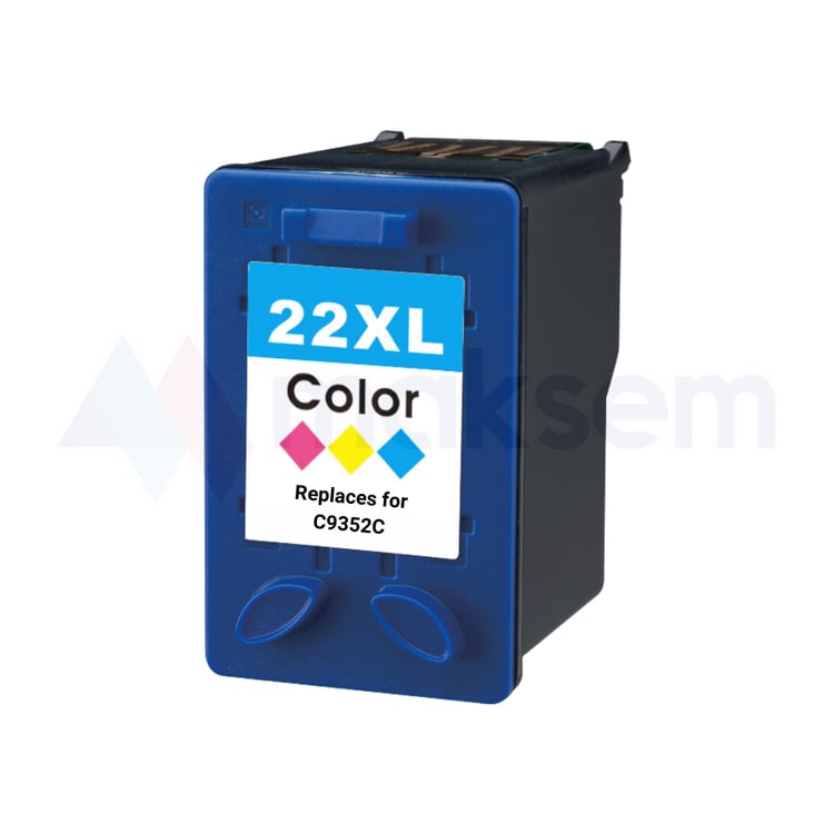 Muadil Renkli Kartuş CYM 22XL C9352C NN, HP PSC 1400 1401 1402 1403 1406 1408 1410 1410v 1410xi 1415