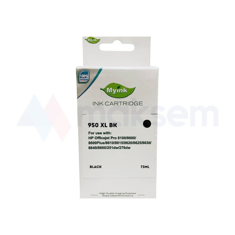 Muadil Siyah Kartuş 80ml 950XL CN045AE, HP OfficeJet Pro 251dw 276dw OfficeJet Pro 8100 ePrinter